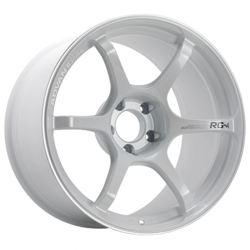 Advan RG-4 5×100 18×8.0+47 Racing White Metallic & Ring